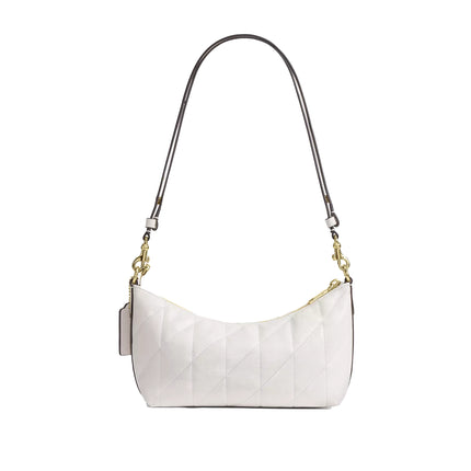 Coach Women's Caitlin Shoulder Bag With Quilting And Charm Gold/Chalk