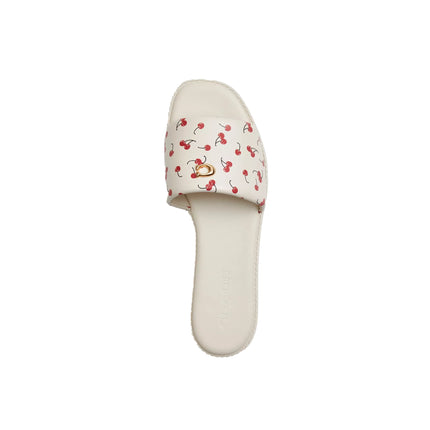 Coach Women's Holly Sandal With Cherry Print Chalk Multi