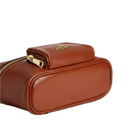 Coach Women's Rainer Crossbody Bag 18 With Pocket Gold/Cinnamon