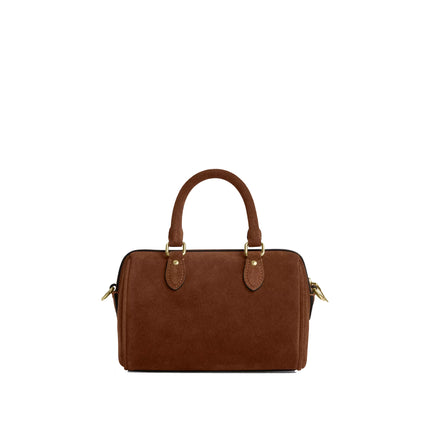 Coach Women's Mini Rowan Crossbody Bag Suede/Gold/Warm Brown
