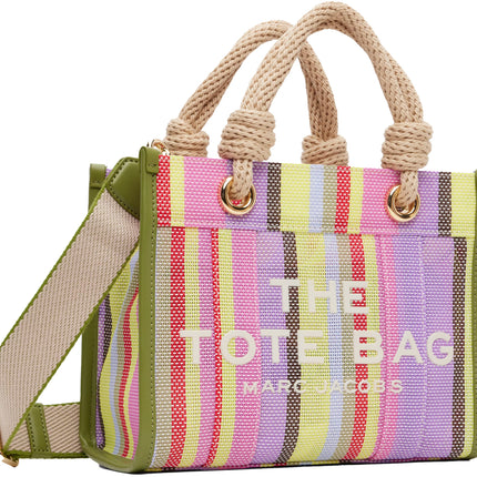 Marc Jacobs Women's The Stripe Mesh Small Tote Bag Purple Multi