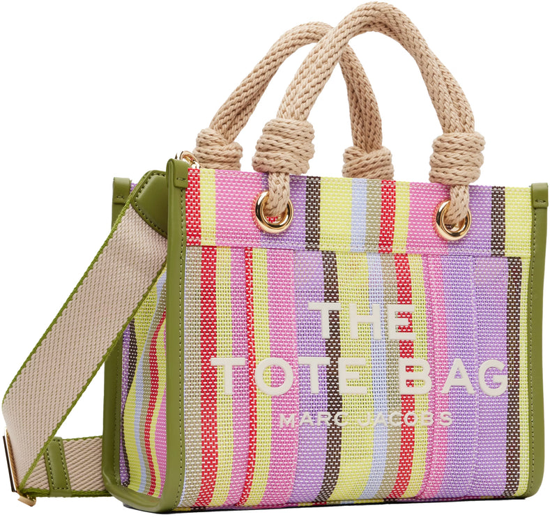 Marc Jacobs Women's The Stripe Mesh Small Tote Bag Purple Multi