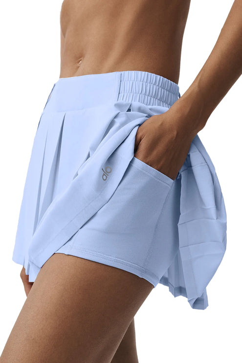 alo Women's Rally Tennis Skirt Light Provence Blue