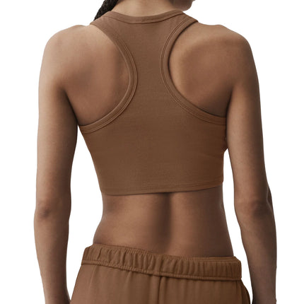 alo Women's Aspire Tank Sun Kissed Brown/White