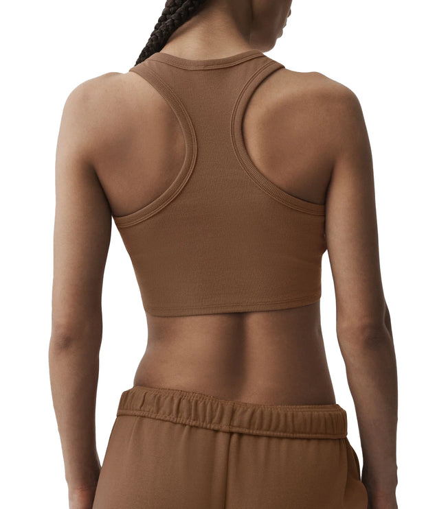 alo Women's Aspire Tank Sun Kissed Brown/White