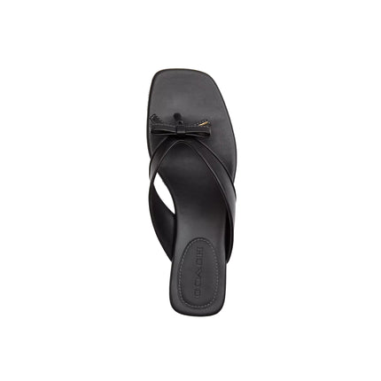Coach Women's Bow Thong Kitten Heel Black