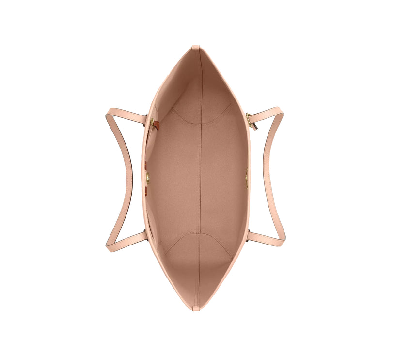 Coach Women's City Tote Bag In Pretty Signature Canvas Gold/Chalk/Pink