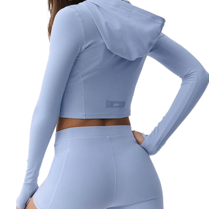 alo Women's Alosoft Sincere Fitted Jacket Light Provence Blue