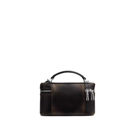 Coach Women's Rainer Crossbody Bag 18 With Pocket In Loved Leather Silver/Black Brown