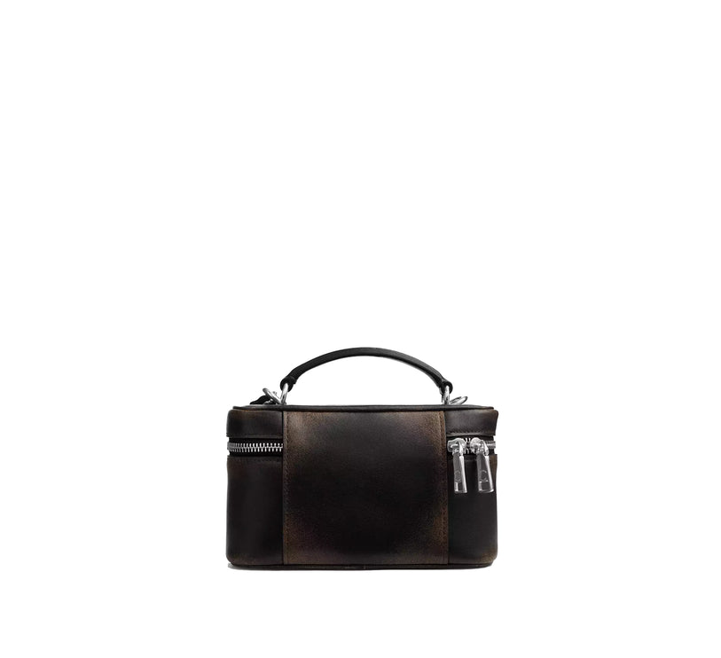 Coach Women's Rainer Crossbody Bag 18 With Pocket In Loved Leather Silver/Black Brown
