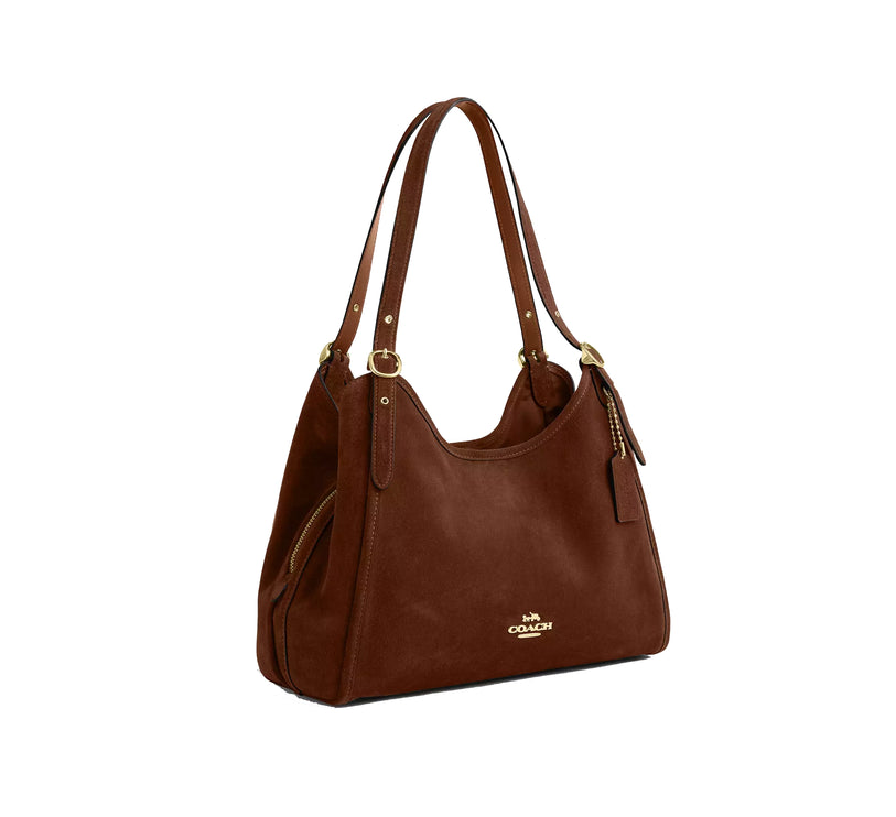Coach Women's Erin Shoulder Bag Suede/Gold/Warm Brown