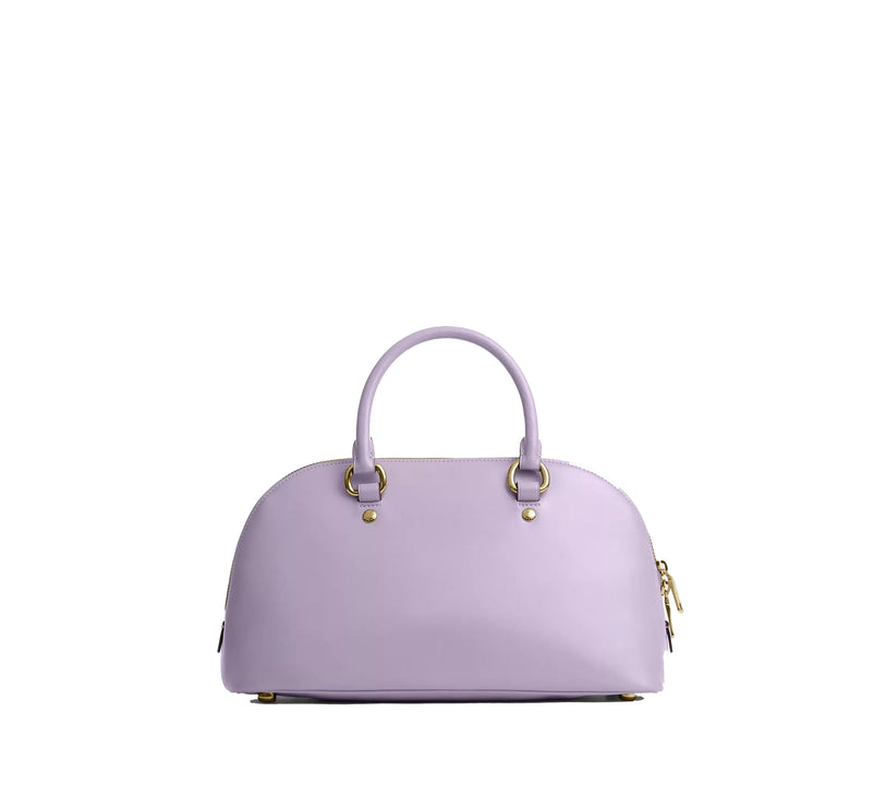 Coach Women's Lara Satchel Bag Gold/Lilac