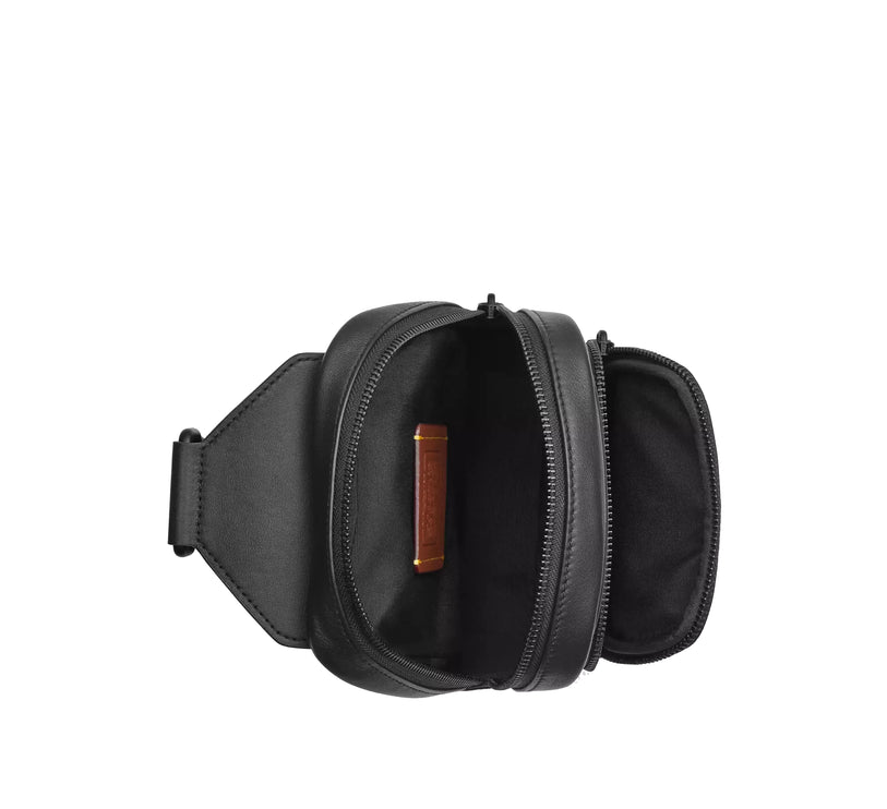 Coach Unisex Racer Sling Pack In Signature Canvas Matte Black/Black Signature