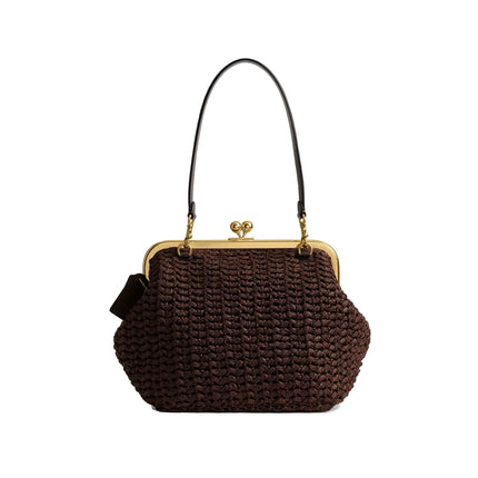 Coach Women's Kisslock Frame Bag 27 Brass/Maple