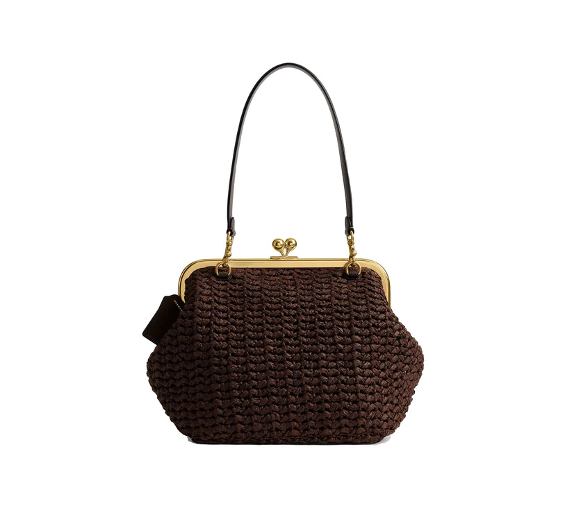 Coach Women's Kisslock Frame Bag 27 Brass/Maple