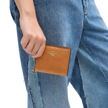 Coach Women's Snap Wallet Gold/Brown