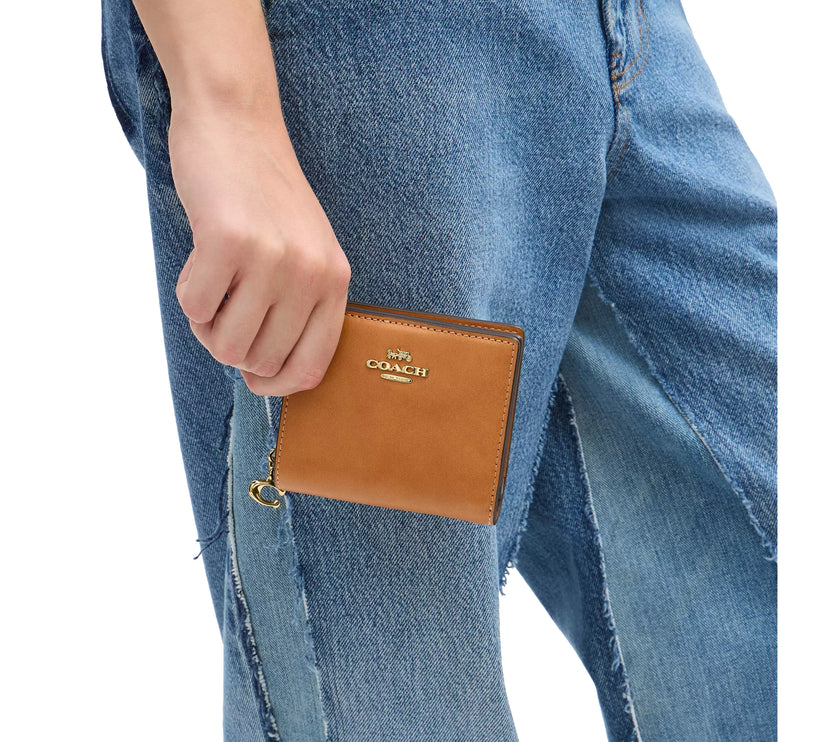 Coach Women's Snap Wallet Gold/Brown