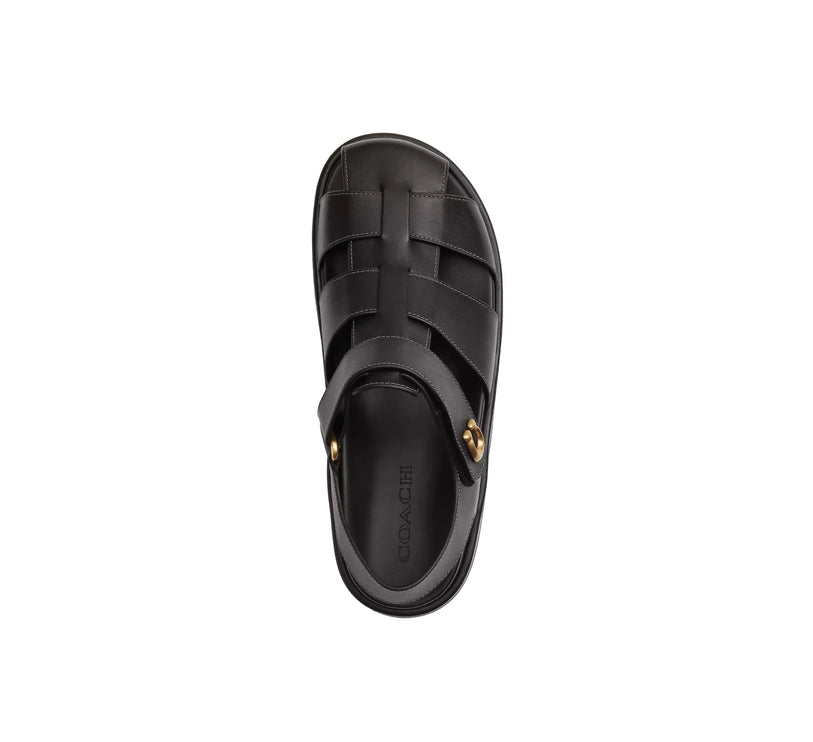 Coach Women's Sculpted C Fisherman Sandal Black