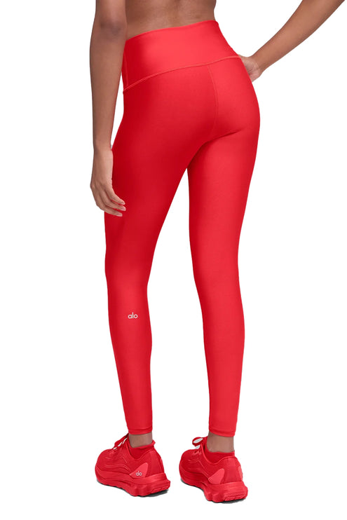 alo Women's Airlift Winter Warm High-Waist Legging Bright Red