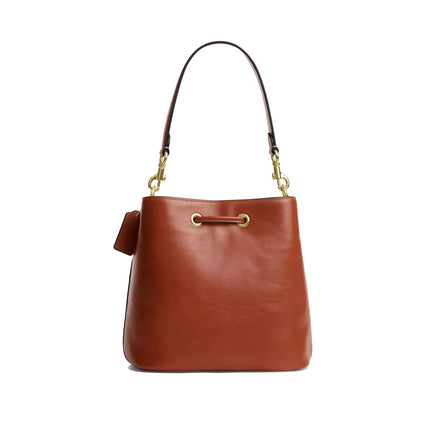 Coach Women's Rowan Bucket Bag With Pocket Gold/Cinnamon