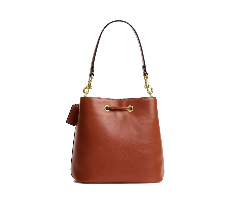 Coach Women's Rowan Bucket Bag With Pocket Gold/Cinnamon