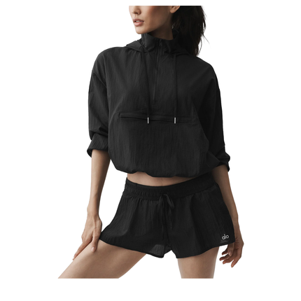 alo Women's 1/4 Zip Go Time Pullover Black