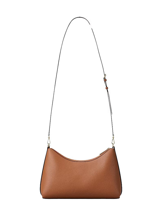 Michael Kors Women's Sammy Medium Pebbled Leather Convertible Shoulder Bag Luggage/Gold
