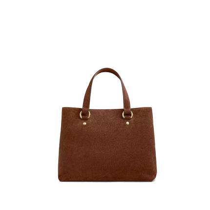 Coach Women's Station Carryall Bag Suede/Gold/Warm Brown