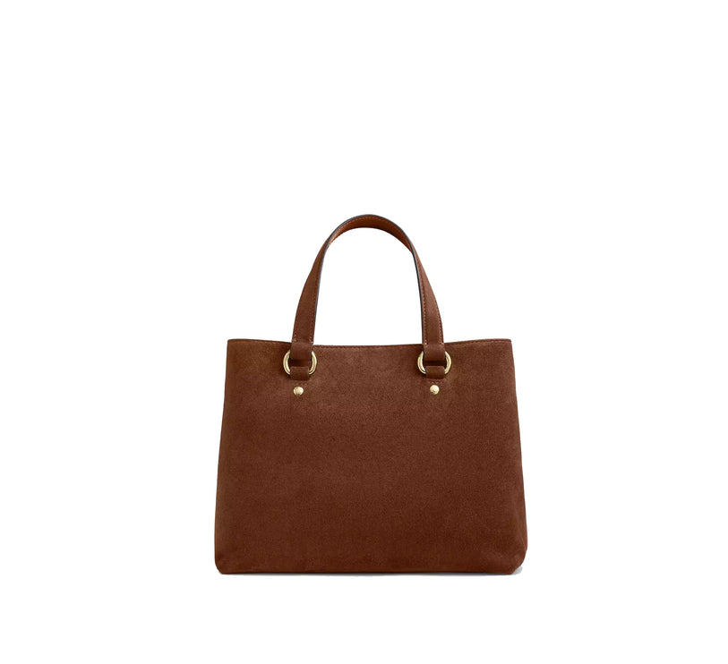 Coach Women's Station Carryall Bag Suede/Gold/Warm Brown
