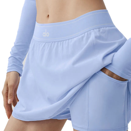 alo Women's Match Point Tennis Skirt Light Provence Blue