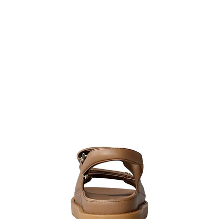 Michael Kors Women's Holland Sandal Luggage/Gold