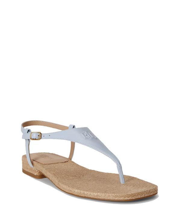Polo Ralph Lauren Women's Everley III Nappa Leather Sandal Alpine Blue
