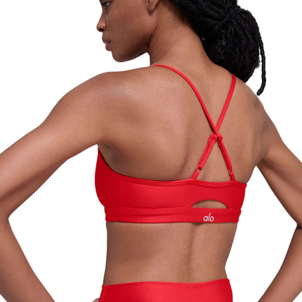 alo Women's Airlift Intrigue Bra Bright Red