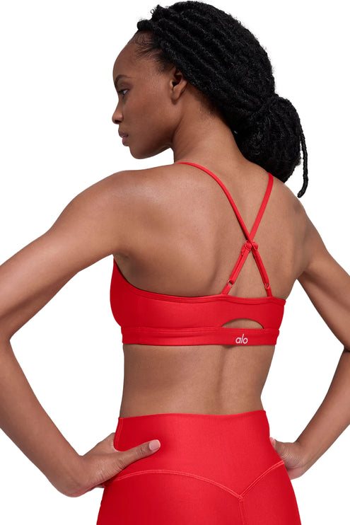 alo Women's Airlift Intrigue Bra Bright Red