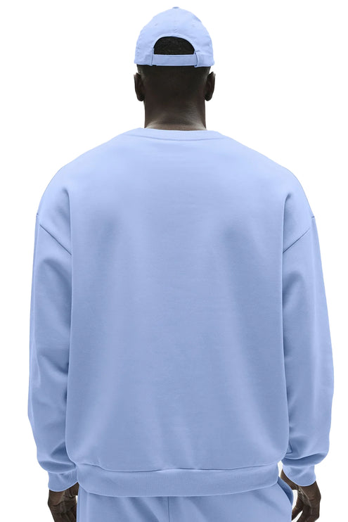 alo Men's Accolade Crew Neck Pullover Light Provence Blue
