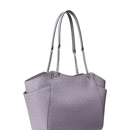 Michael Kors Women's Jet Set Large Signature Logo Shoulder Bag Lilac/Silver
