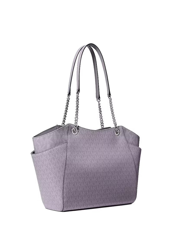 Michael Kors Women's Jet Set Large Signature Logo Shoulder Bag Lilac/Silver