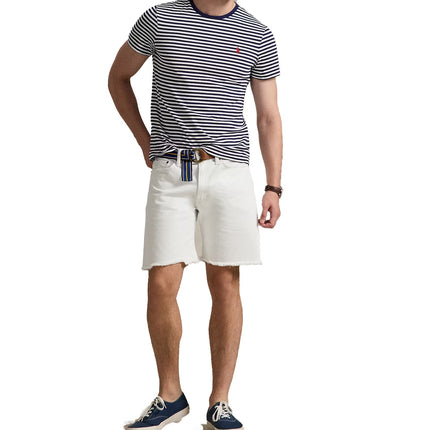 Polo Ralph Lauren Men's Classic Fit Striped Jersey T-Shirt Newport Navy/White