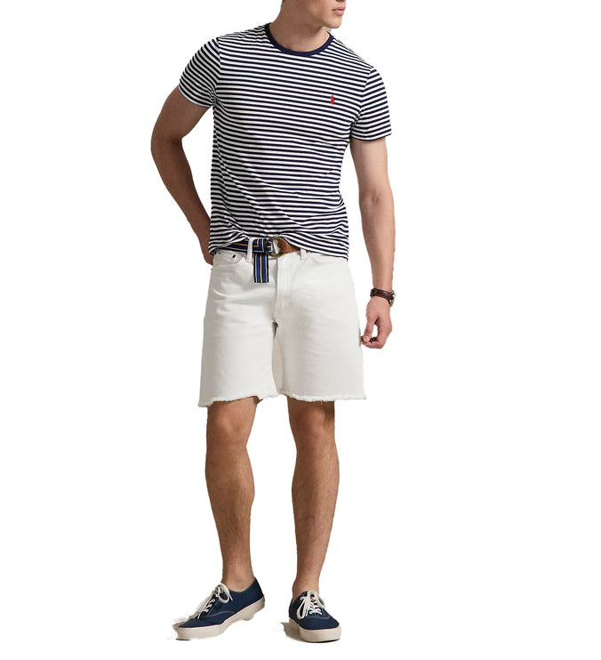Polo Ralph Lauren Men's Classic Fit Striped Jersey T-Shirt Newport Navy/White