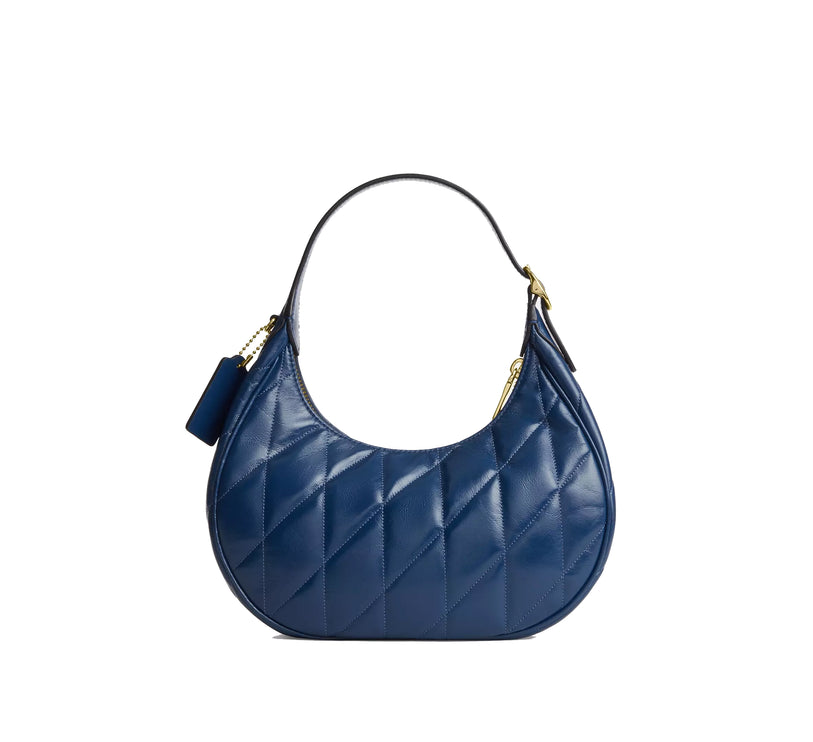 Coach Women's Emily Shoulder Bag With Quilting Gold/Deep Blue
