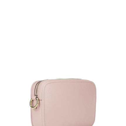 Michael Kors Women's Jet Set Large Pebbled Leather Camera Crossbody Bag Powder Blush/Gold