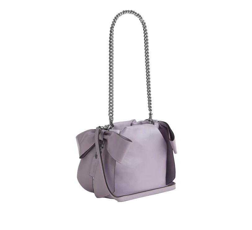 Coach Women's Faye Mini Drawstring Bag With Bows Silver/Light Amethyst