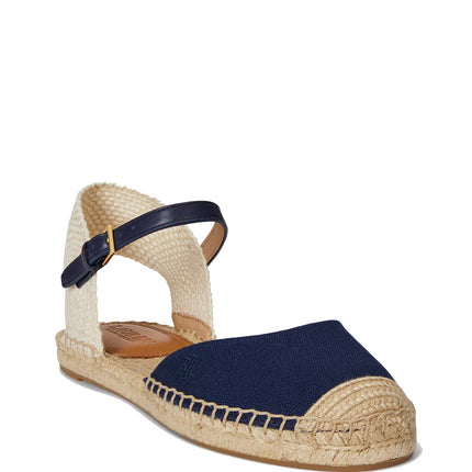 Polo Ralph Lauren Women's Robby Canvas Espadrille Flat Refined Navy/Natural