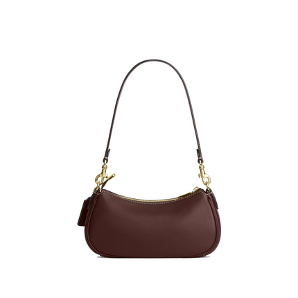 Coach Women's Ashton Mini Shoulder Bag In Haircalf Gold/Dark Brown Chalk