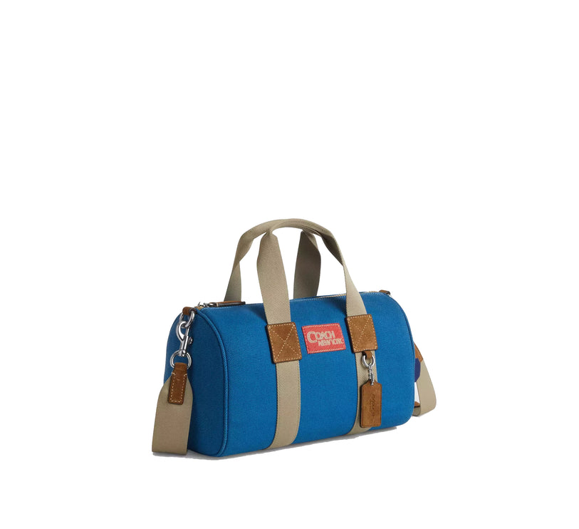 Coach Unisex Expedition Duffle Bag Silver/Blue Multi