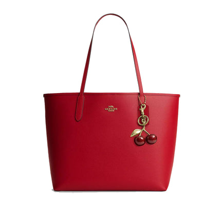 Coach Women's City Tote Bag Gold/Bright Cardinal