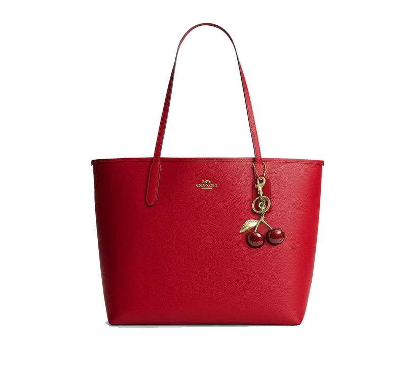 Coach Women's City Tote Bag Gold/Bright Cardinal