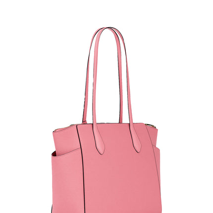 Michael Kors Women's Marilyn Medium Saffiano Leather Tote Bag Carnation/Gold