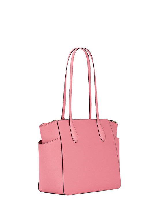 Michael Kors Women's Marilyn Medium Saffiano Leather Tote Bag Carnation/Gold