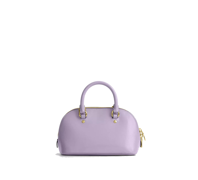 Coach Women's Lara Mini Satchel Bag Gold/Lilac